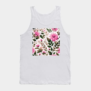 Pink Flower Tank Top